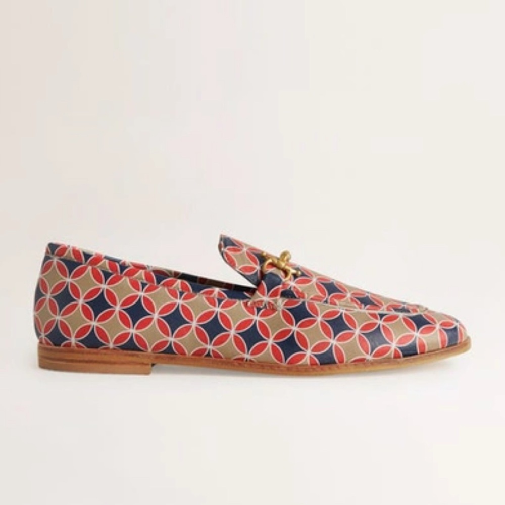 Boden Snaffle Detail Patterned Leather Loafer size 9.5